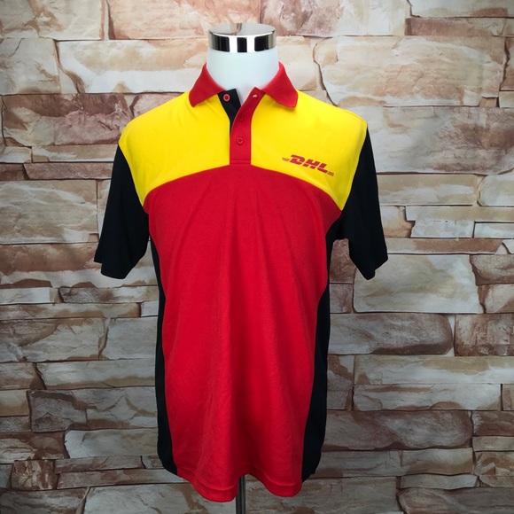 DHL Men\u2019s S Employee Uniform Courier Work Shirt